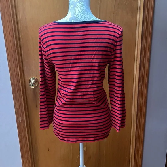 NWOT J Crew nautical stripe Perfect Fit long sleeve tee. Size L - Picture 3 of 4